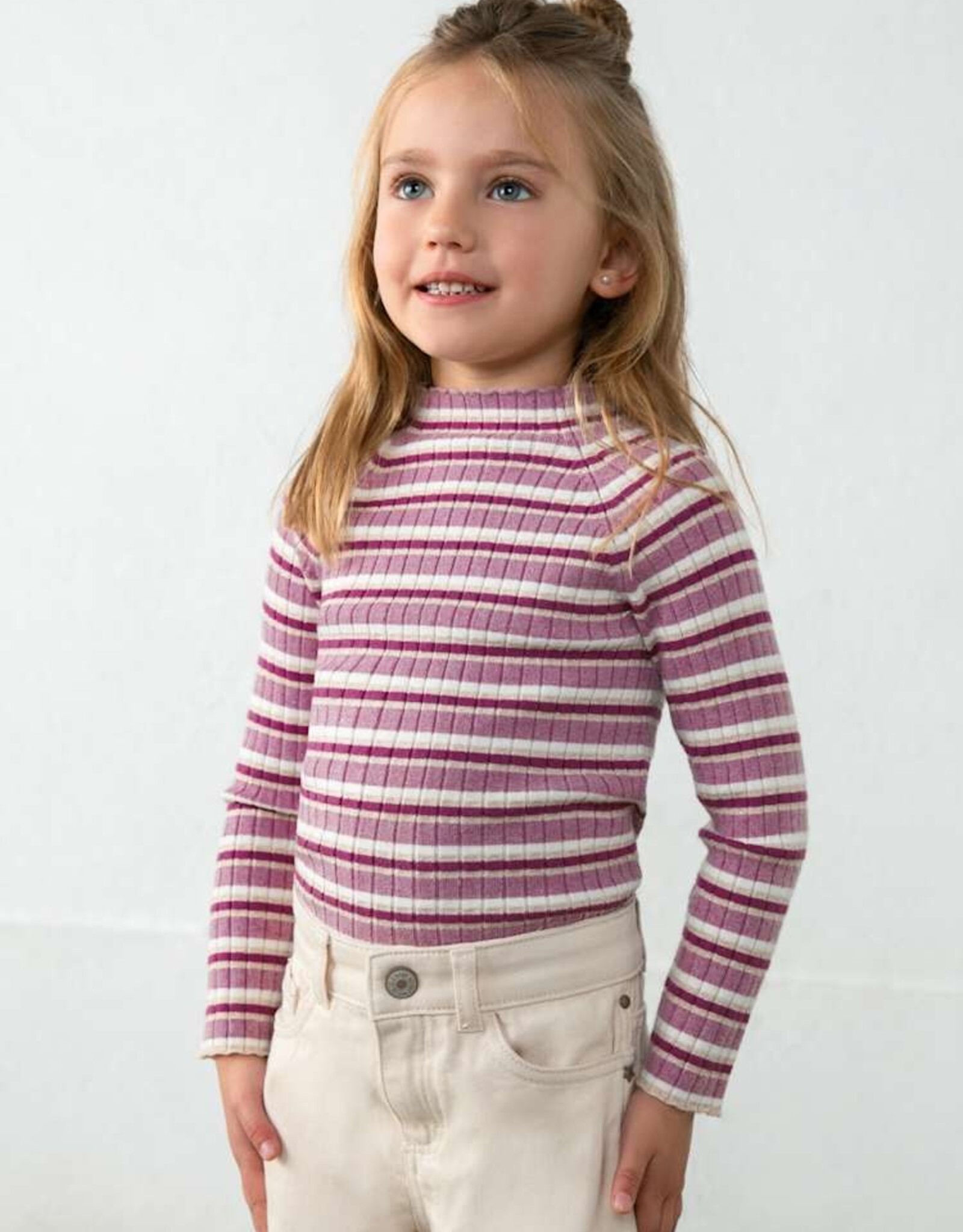 Mayoral FA26 G Stripe MockNeck Top