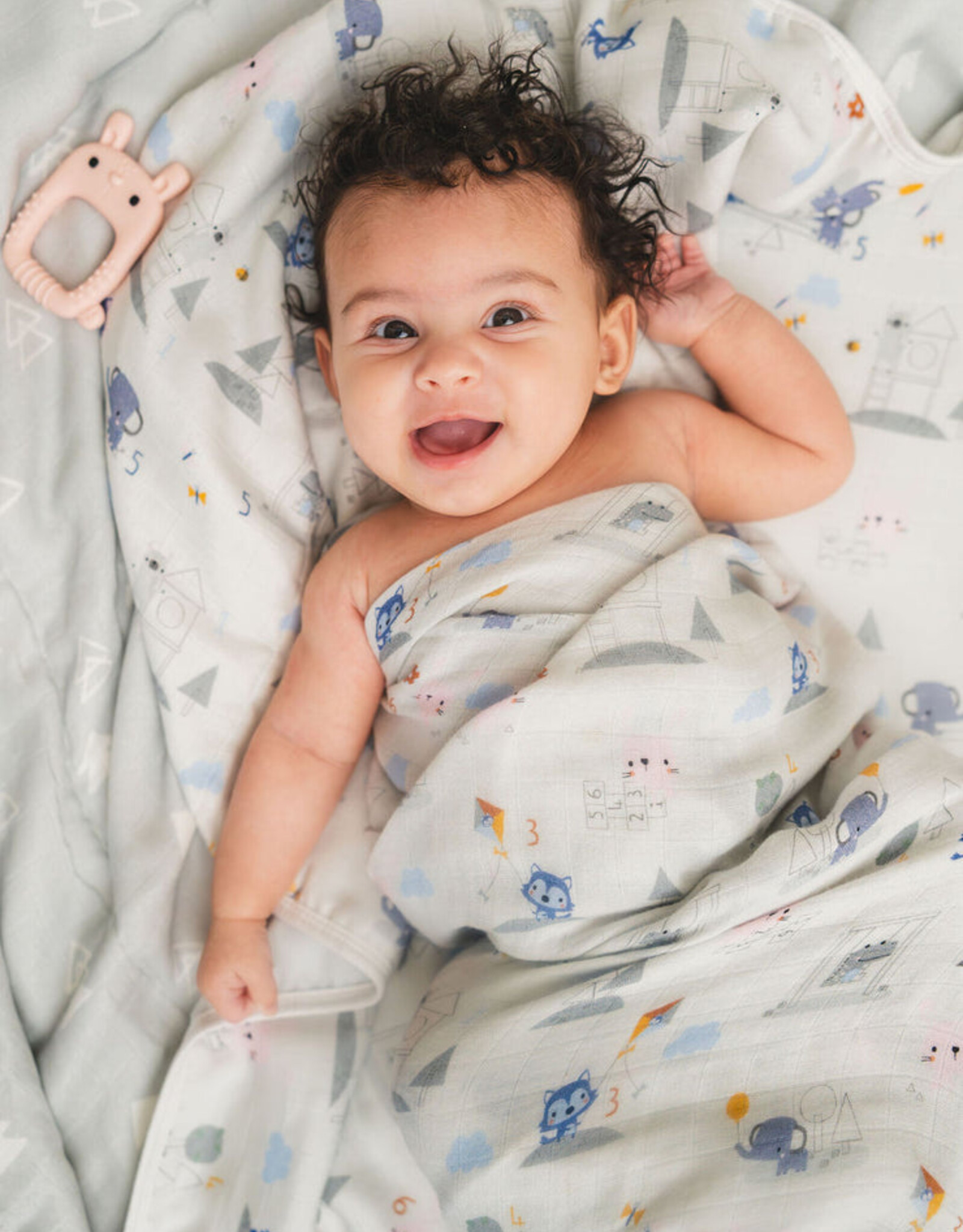 LouLou Lollipop Single Swaddle - Mini Mathletes