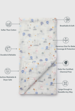 LouLou Lollipop Single Swaddle - Mini Mathletes