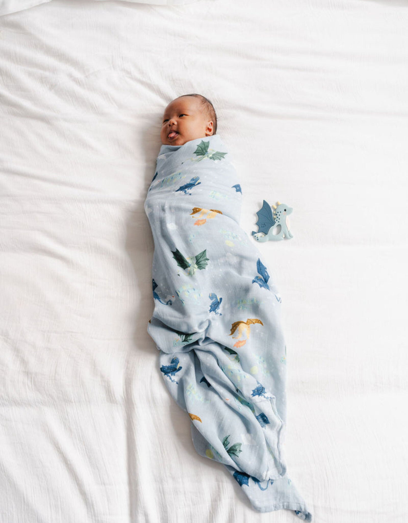 LouLou Lollipop Single Swaddle - Magical Dragons