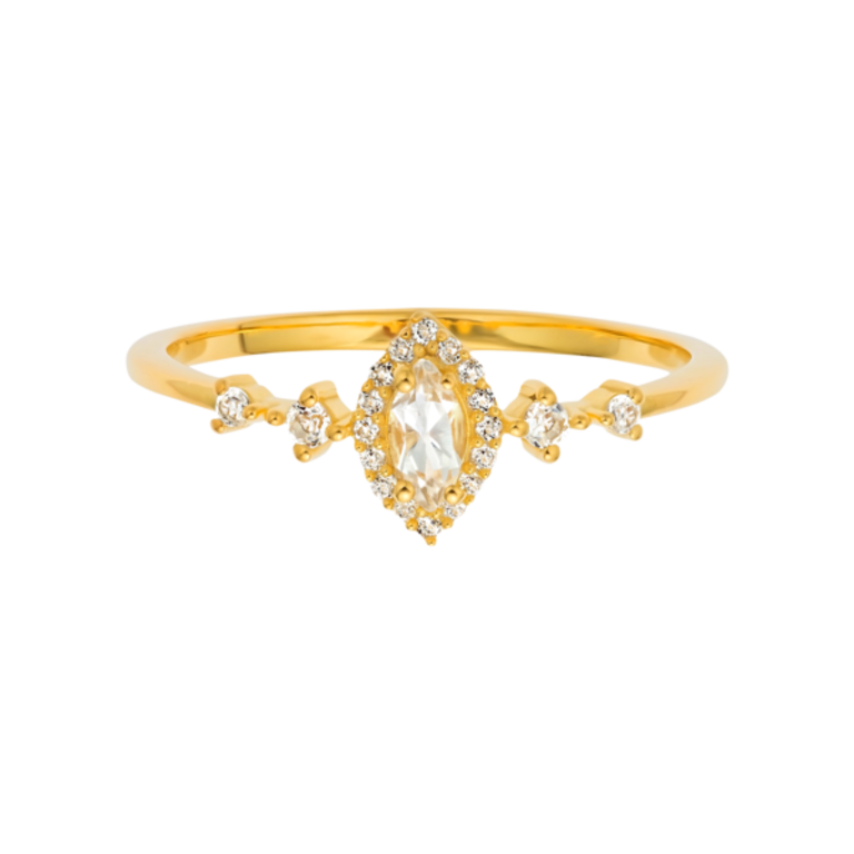 WHITE TOPAZ HARLOW RING