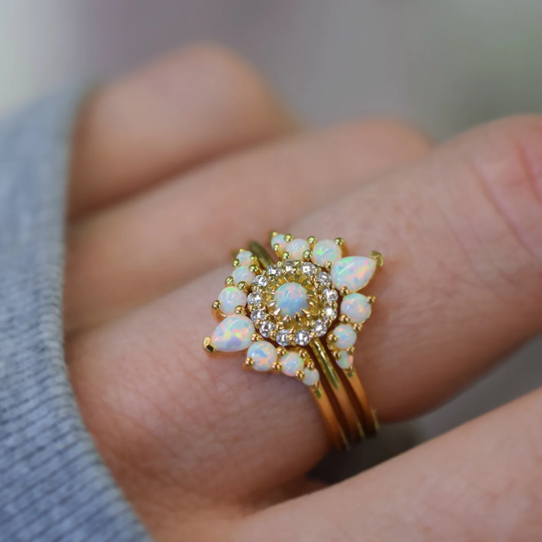 LA KAISER OPAL ANGELS ARC RING