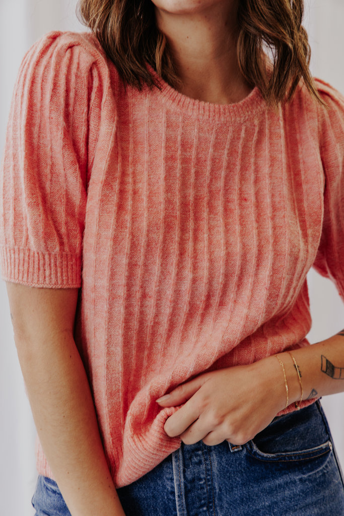FRNCH NALY SS RIBBED SWEATER