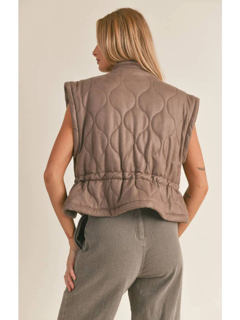 SAGE THE LABEL NIGHTSHADE QUILTED PUFFER VEST