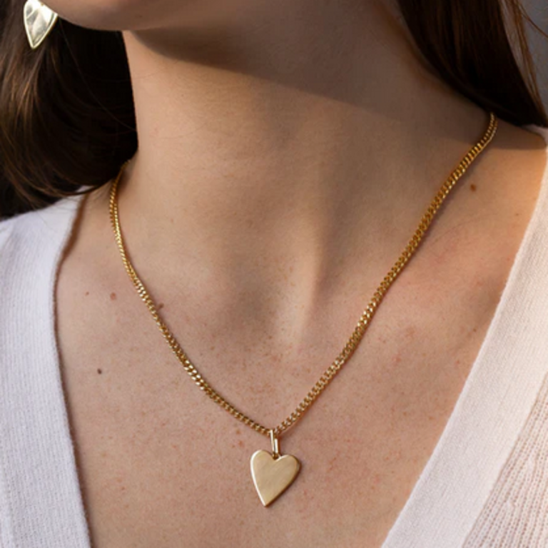 THATCH AMAYA HEART CURB NECKLACE