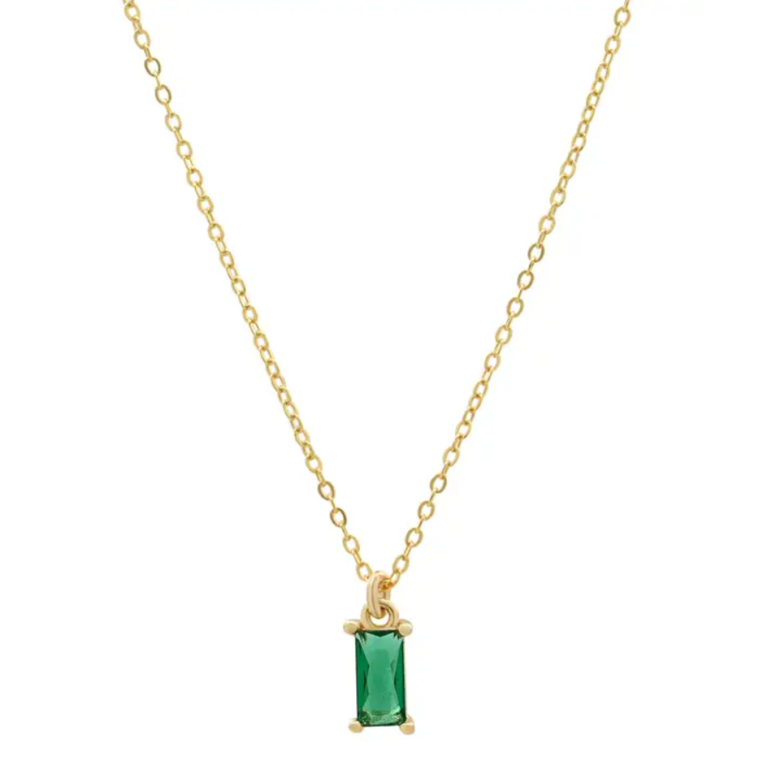 OFINA JEWELRY TINY EMERALD NECKLACE