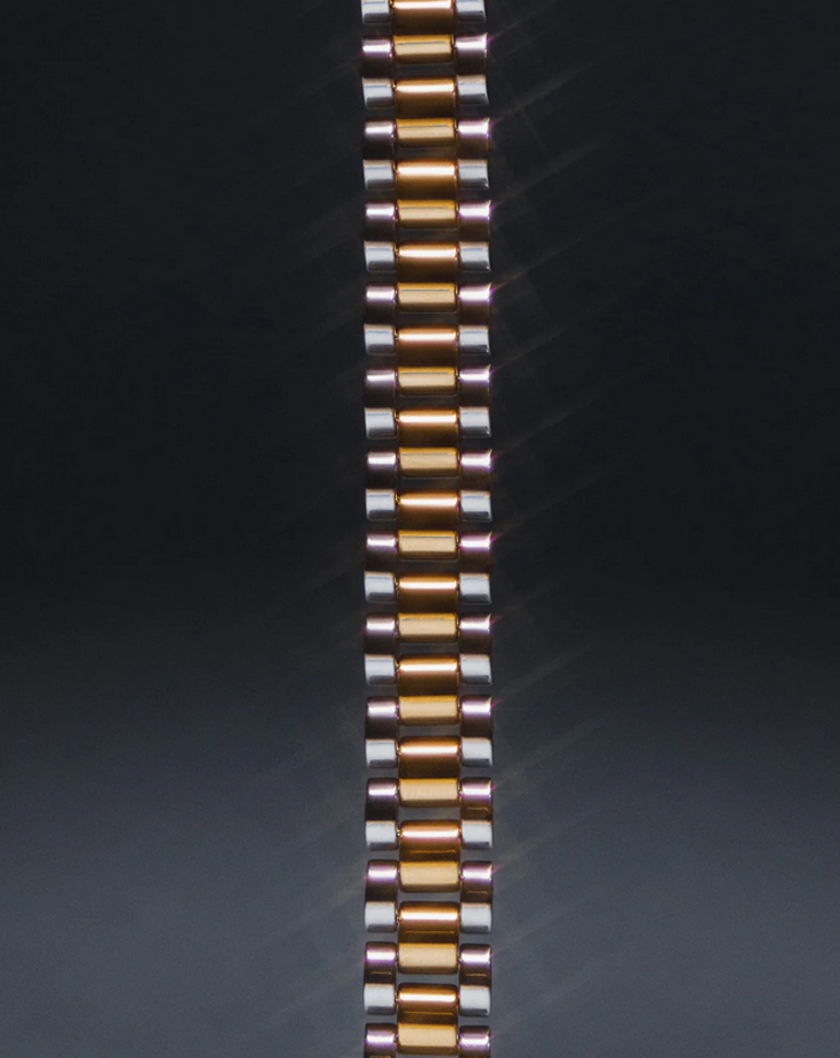 LUV AJ TWO-TONED TIMEPIECE BRACELET