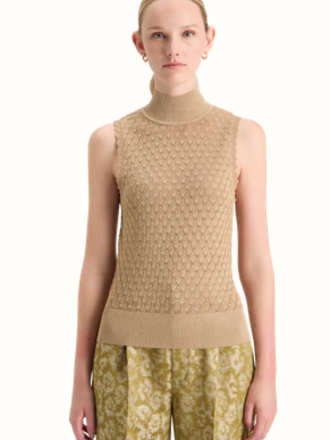 SCOTCH & SODA METALLIC POINTELLE TANK