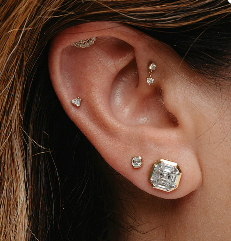 PORTER LYONS TRILLION DUO DIAMOND FLAT BACK STUD
