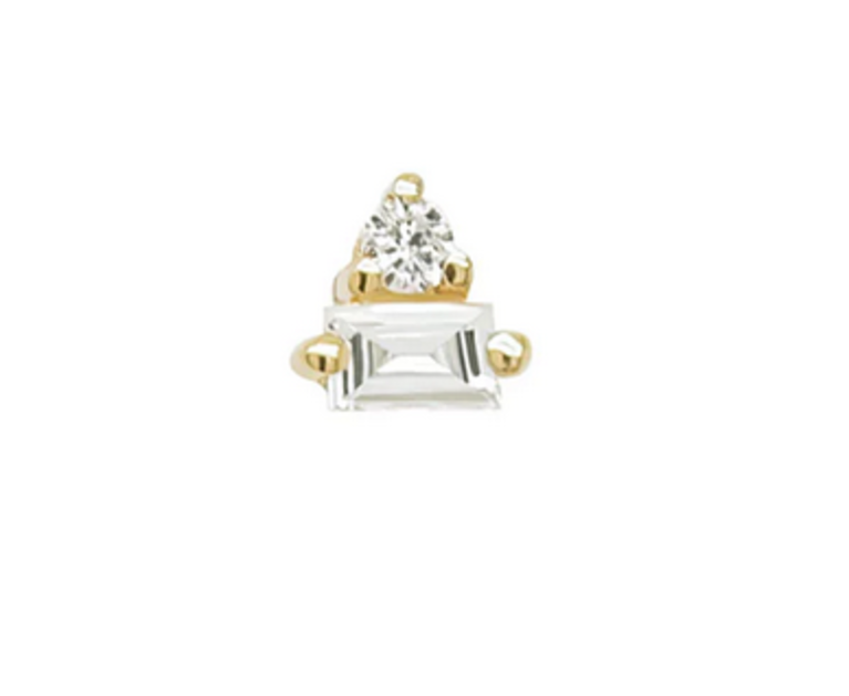 PORTER LYONS TRILLION DUO DIAMOND FLAT BACK STUD