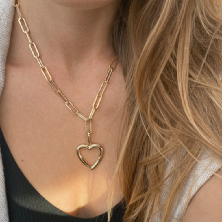 THATCH OPEN HEART LINK NECKLACE