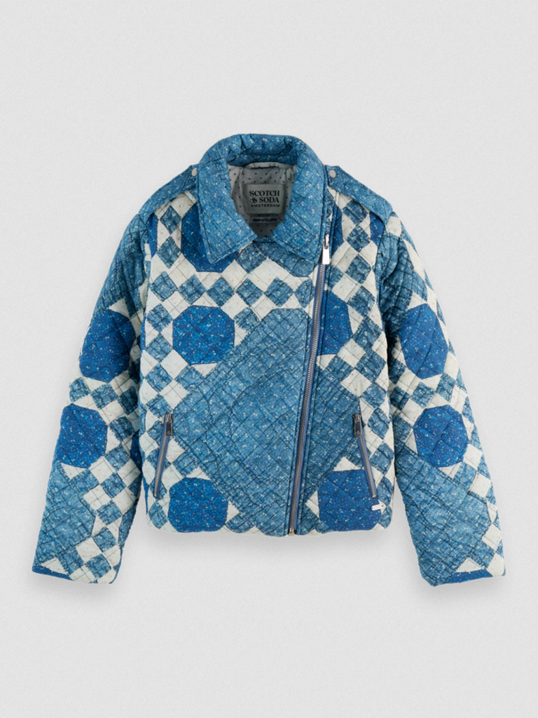 SCOTCH & SODA HEIRLOOM QUILTED BIKER JACKET