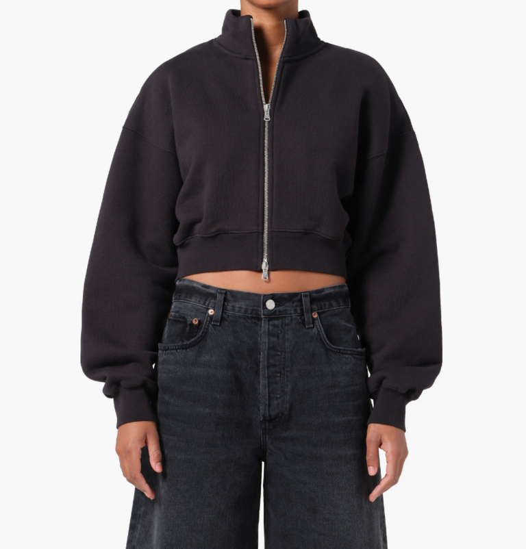 AGOLDE ASTA ZIP SWEATSHIRT