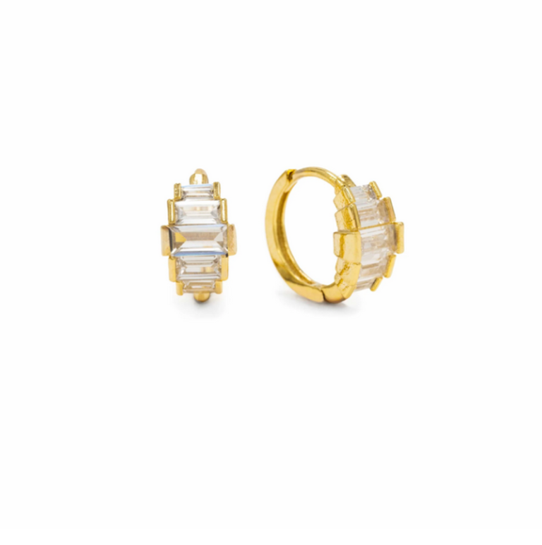 LOVER'S TEMPO CLARICE HUGGIE HOOP EARRINGS
