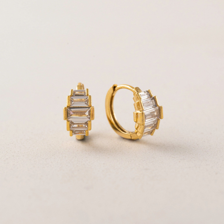 LOVER'S TEMPO CLARICE HUGGIE HOOP EARRINGS
