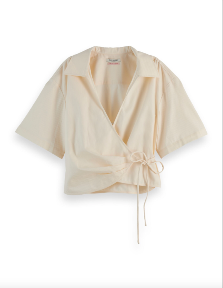 SCOTCH & SODA EMMA STRIPE WRAP TOP