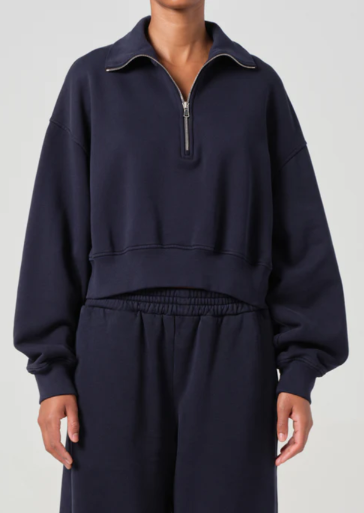 AGOLDE BETHAN 1/4 ZIP SWEATSHIRT