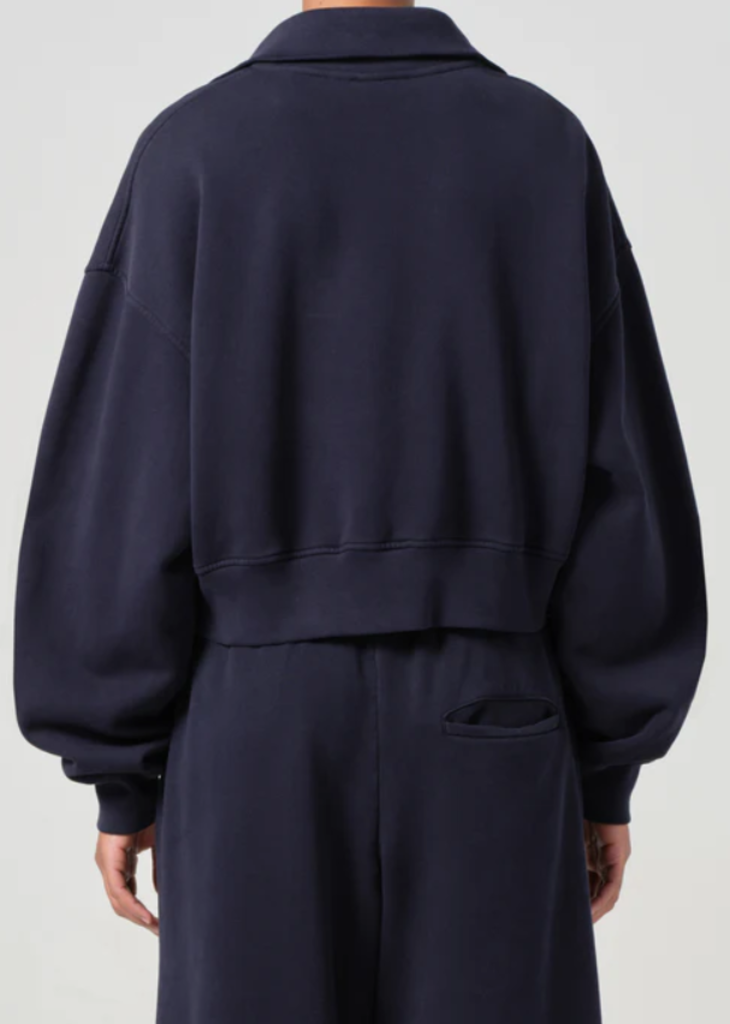 AGOLDE BETHAN 1/4 ZIP SWEATSHIRT