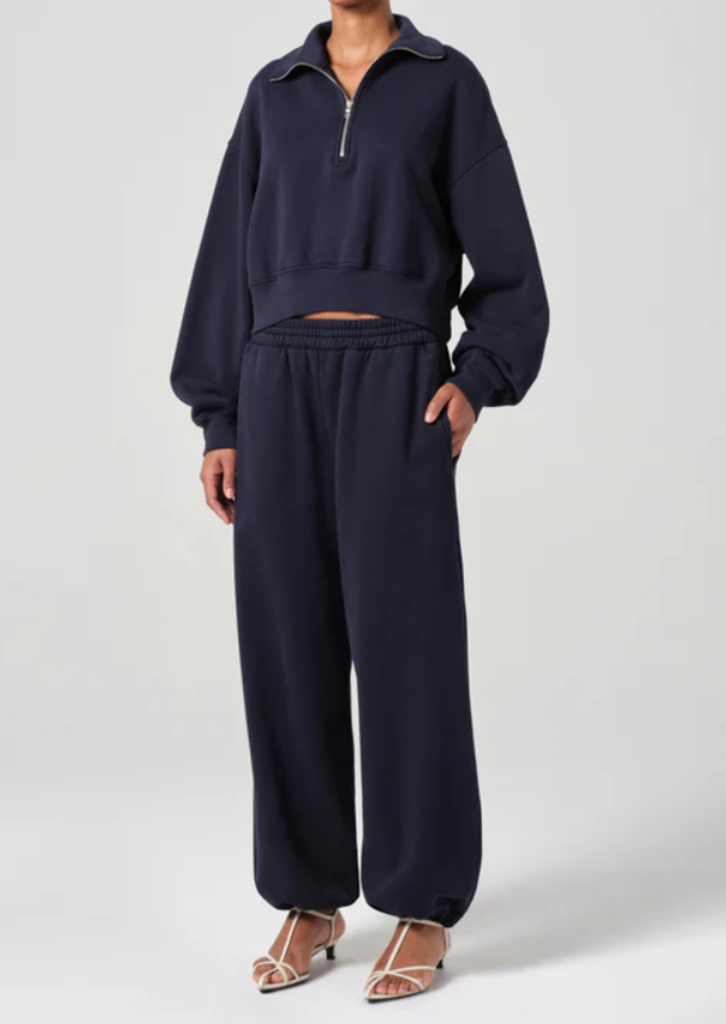 AGOLDE BETHAN 1/4 ZIP SWEATSHIRT