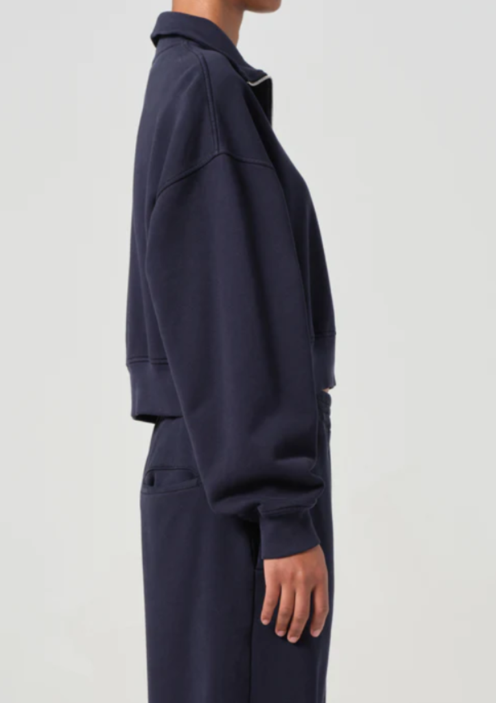 AGOLDE BETHAN 1/4 ZIP SWEATSHIRT