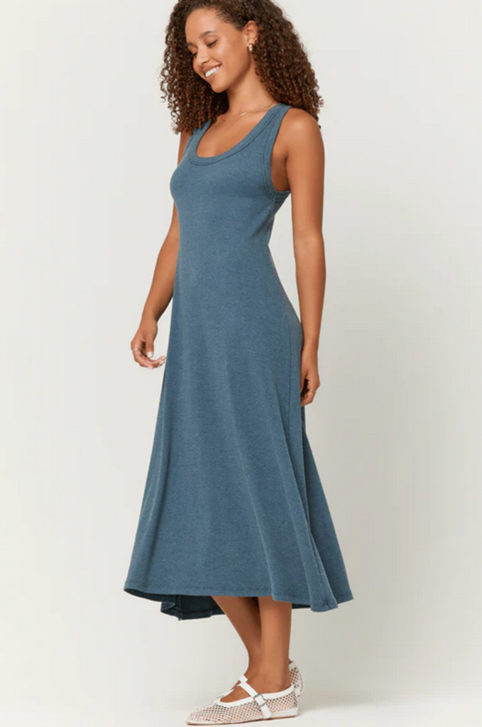 PROJECT SOCIAL T YUMA SCOOP NECK RIB TANK DRESS