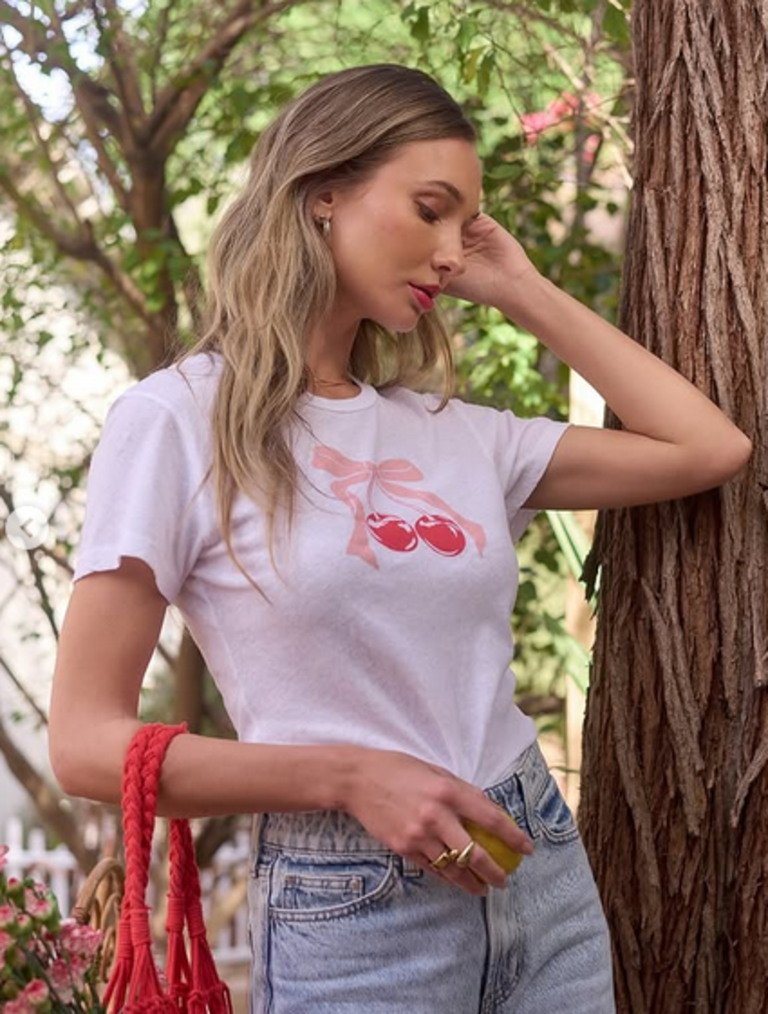 PROJECT SOCIAL T DOUBLE CHERRIES BABY TEE