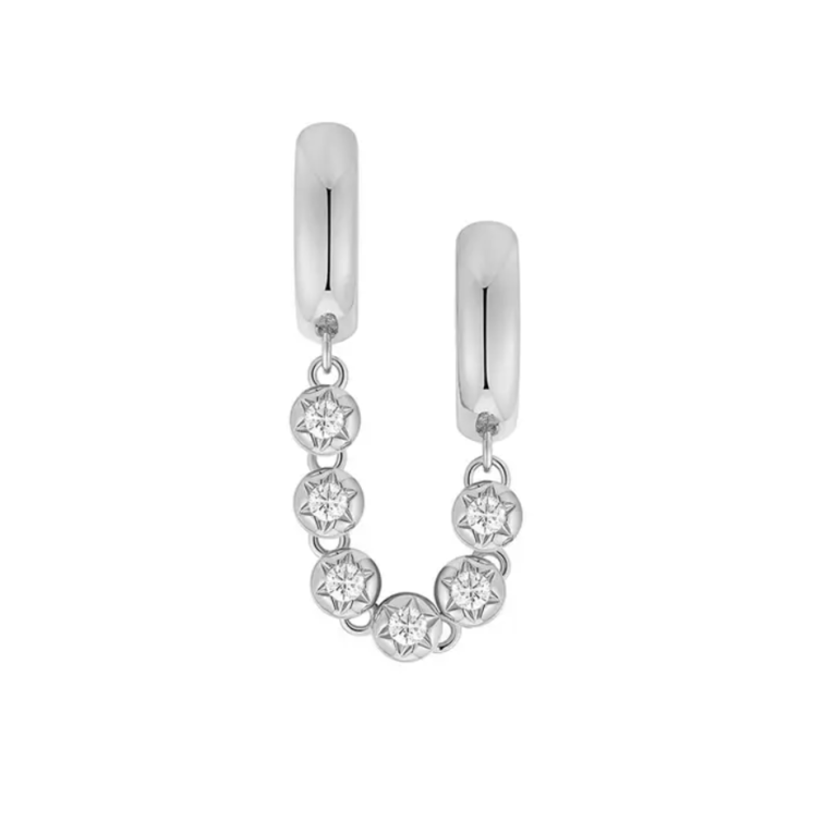 LUV AJ ROSE BUD DOUBLE HOOPS
