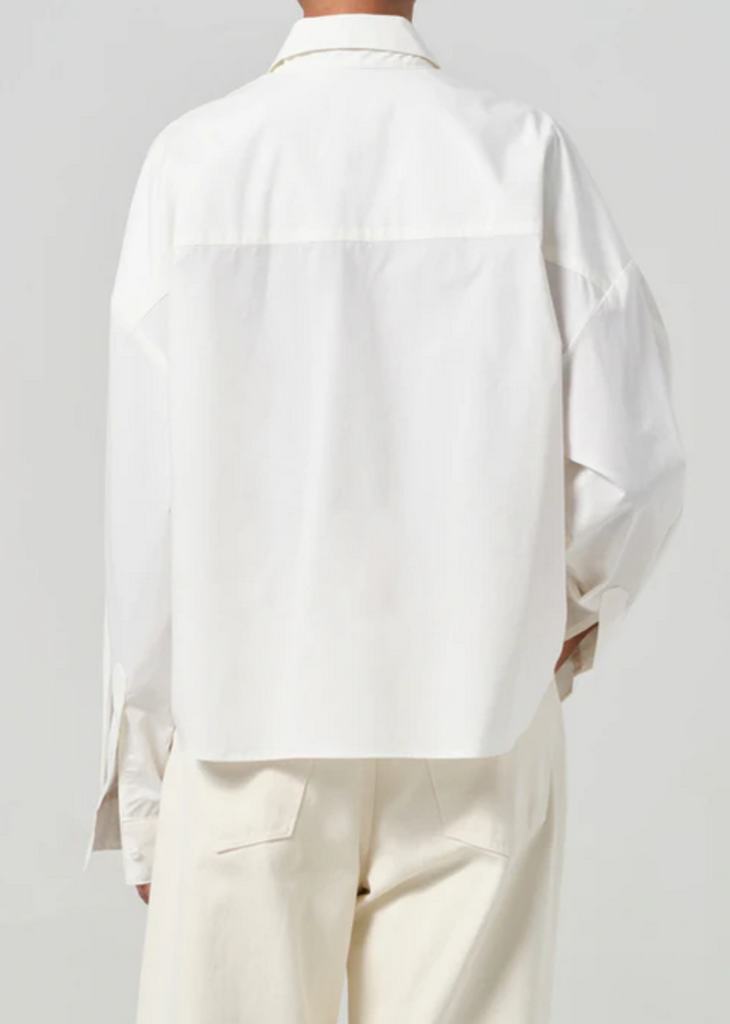 AGOLDE NAYA CROPPED SHIRT