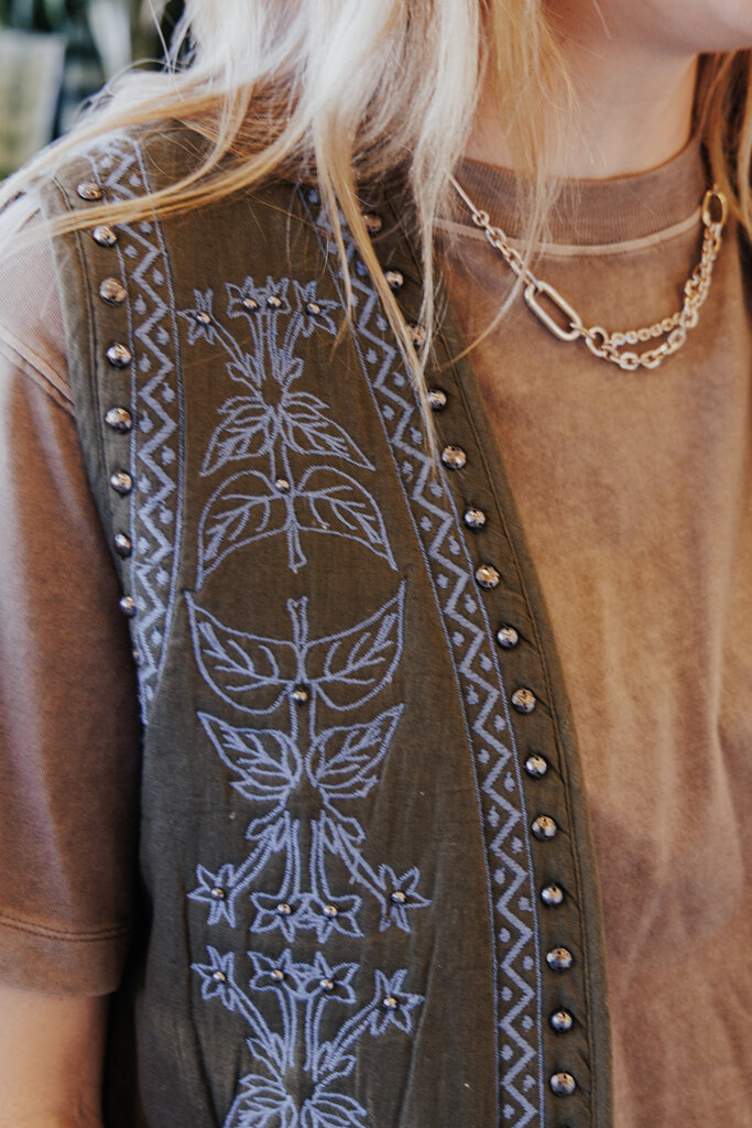 SCOTCH & SODA FLORAL EMBROIDERED VEST