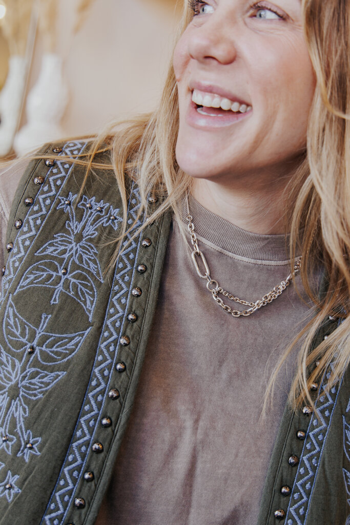 SCOTCH & SODA FLORAL EMBROIDERED VEST
