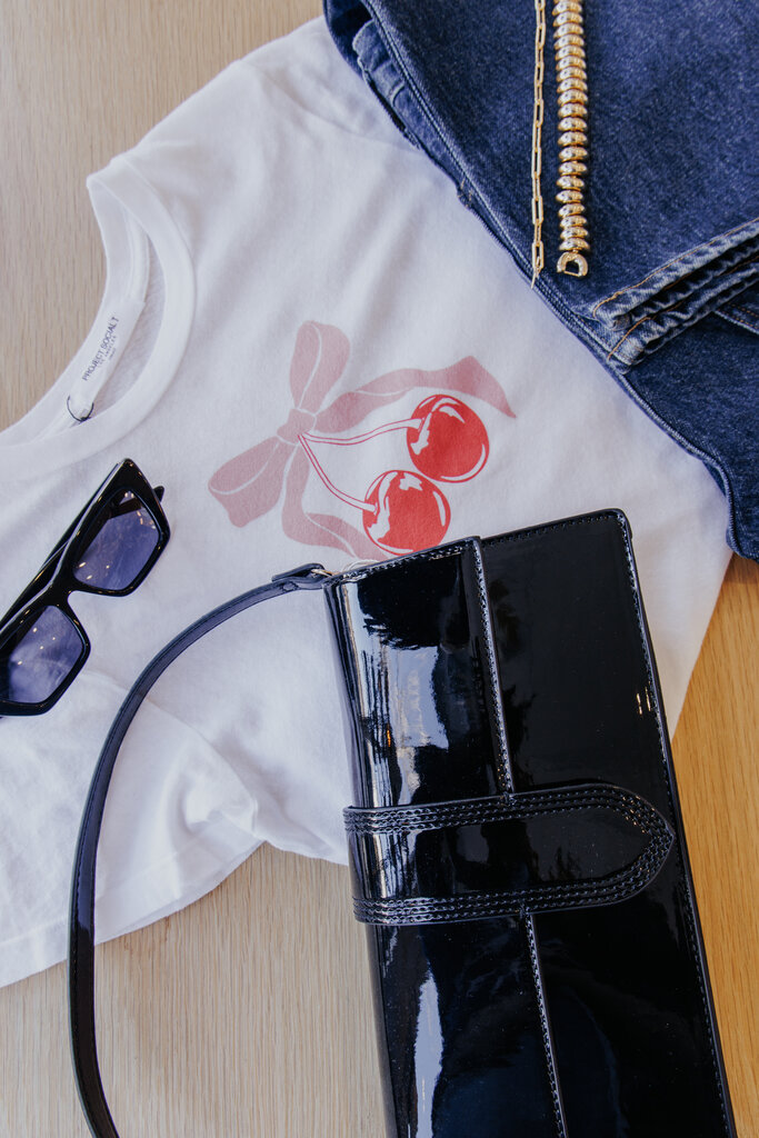PROJECT SOCIAL T DOUBLE CHERRIES BABY TEE