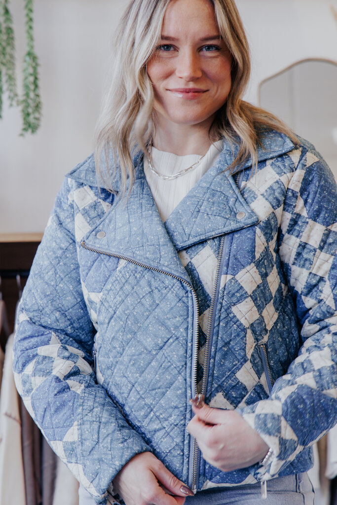 SCOTCH & SODA HEIRLOOM QUILTED BIKER JACKET