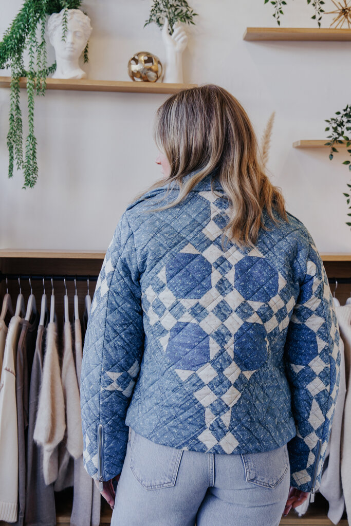 SCOTCH & SODA HEIRLOOM QUILTED BIKER JACKET