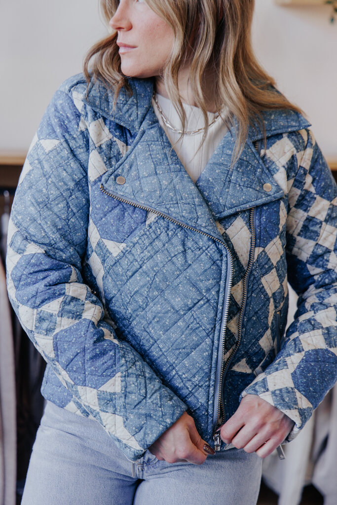 SCOTCH & SODA HEIRLOOM QUILTED BIKER JACKET
