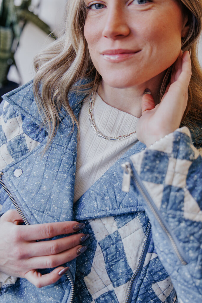 SCOTCH & SODA HEIRLOOM QUILTED BIKER JACKET