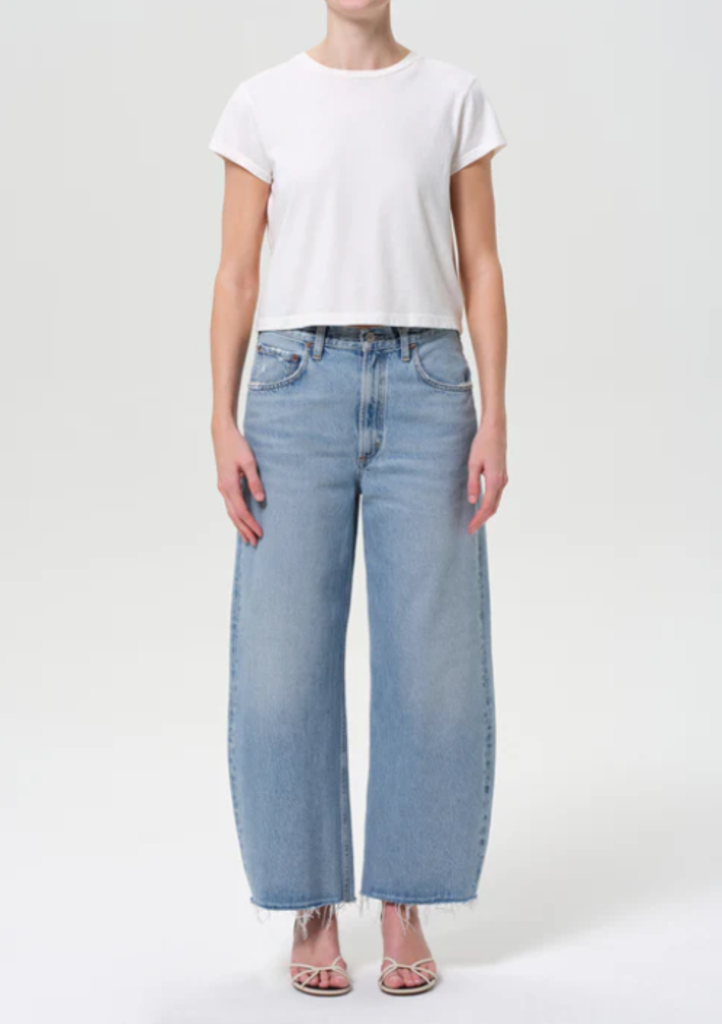 AGOLDE LOW CURVE FRAY JEAN