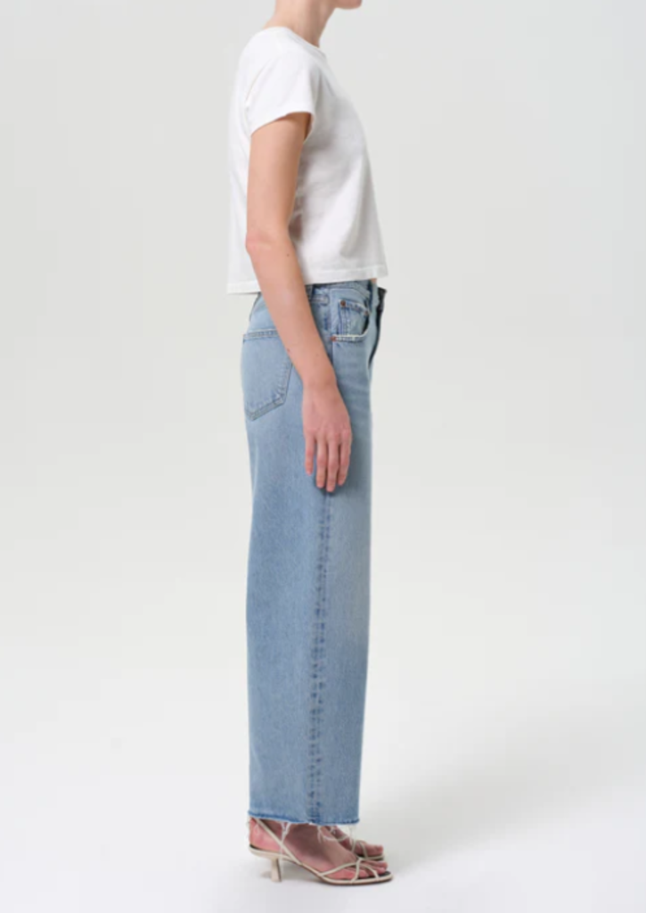AGOLDE LOW CURVE FRAY JEAN