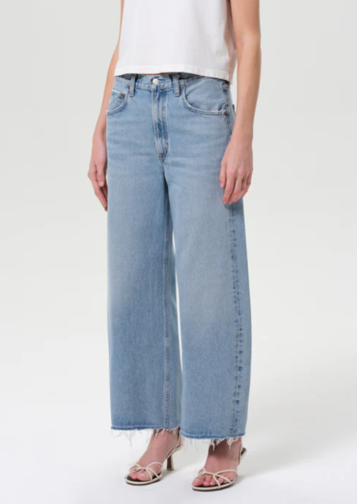 AGOLDE LOW CURVE FRAY JEAN
