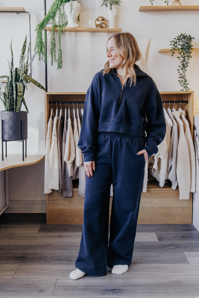 AGOLDE BETHAN 1/4 ZIP SWEATSHIRT