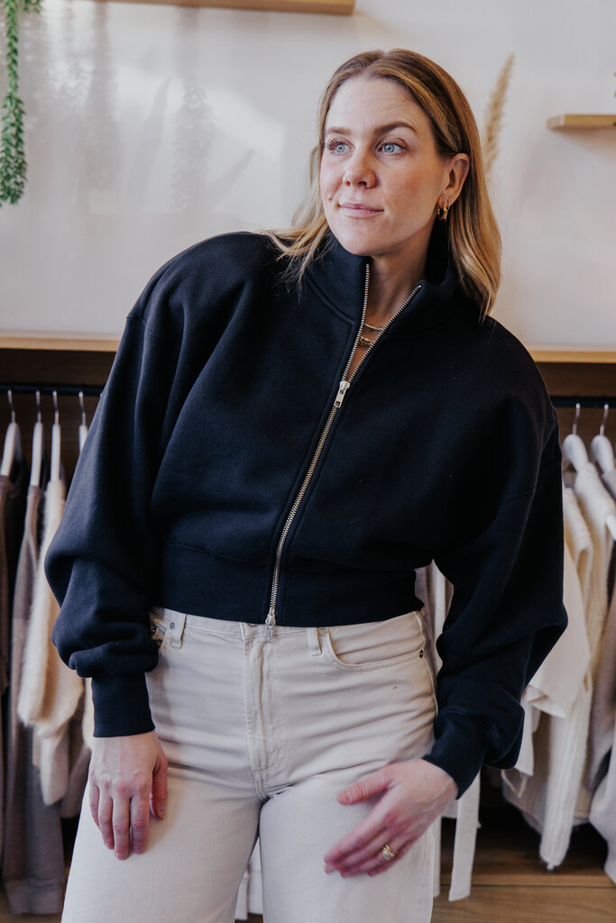 AGOLDE ASTA ZIP SWEATSHIRT