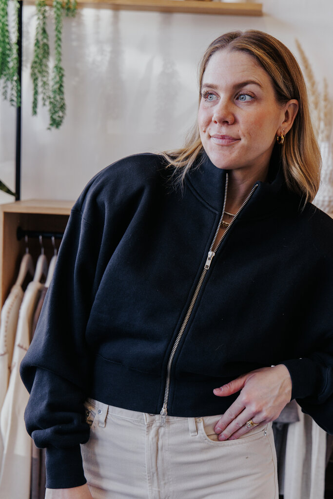 AGOLDE ASTA ZIP SWEATSHIRT