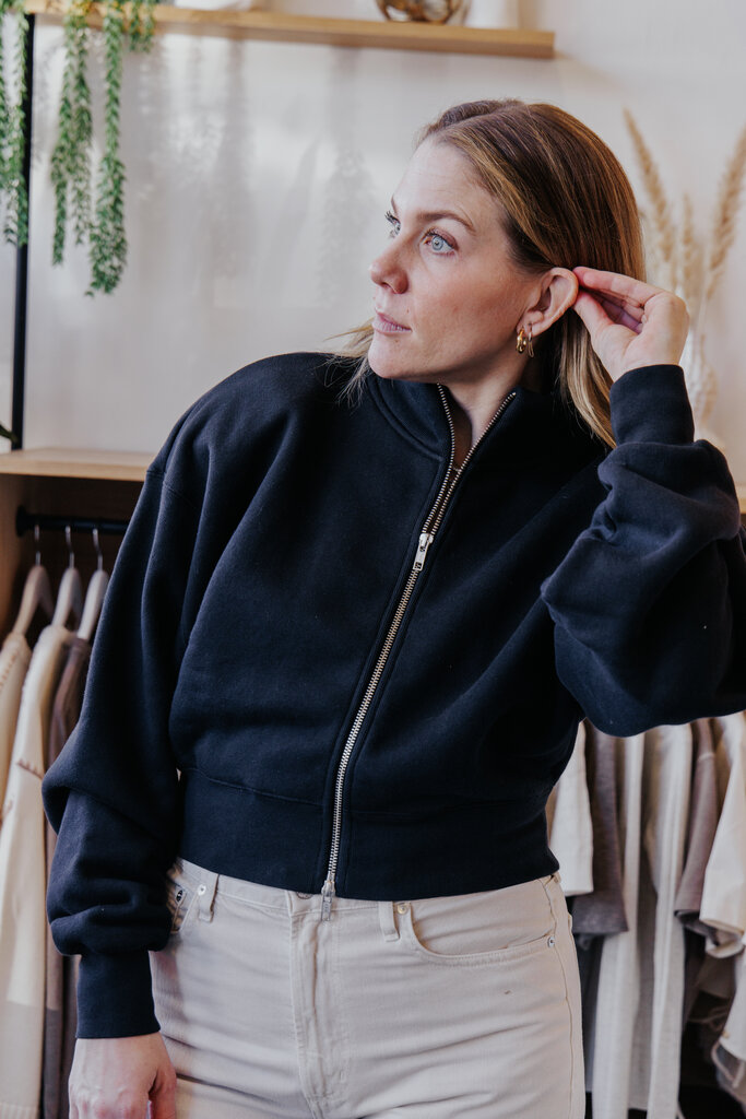 AGOLDE ASTA ZIP SWEATSHIRT