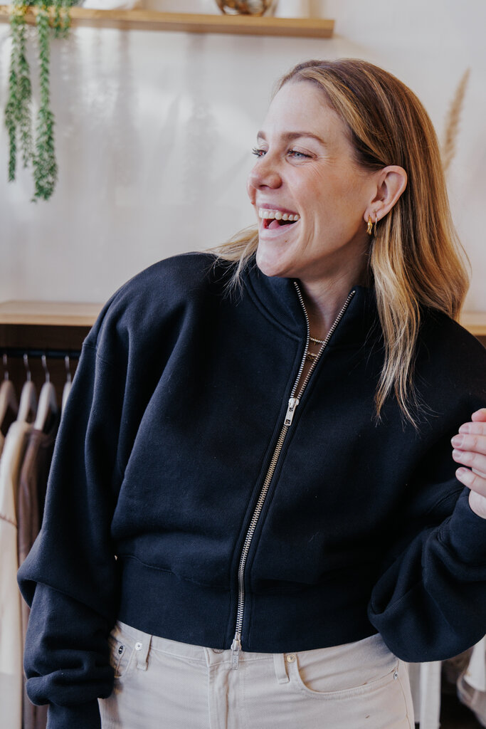 AGOLDE ASTA ZIP SWEATSHIRT