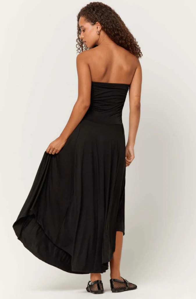 PROJECT SOCIAL T GODDESS STRAPLESS SHIRRED DRESS