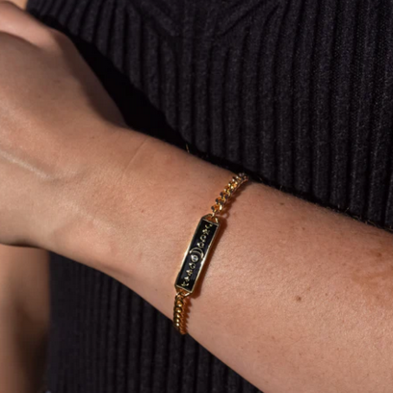 THATCH ALCHEMY BLACK ENAMEL BRACELET