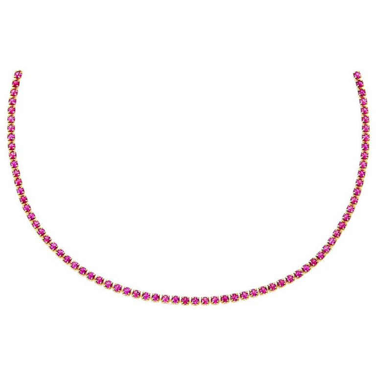ADINA EDEN COLORED CZ ALL AROUND TENNIS CHOKER