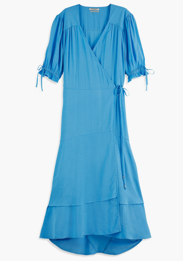 SCOTCH & SODA EARL MIDI WRAP DRESS