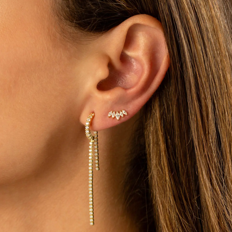 ADINA EDEN THIN TENNIS DROP STUD