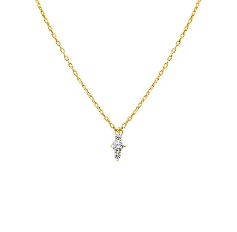 ADINA EDEN CZ GRADUATED CLUSTER NECKLACE