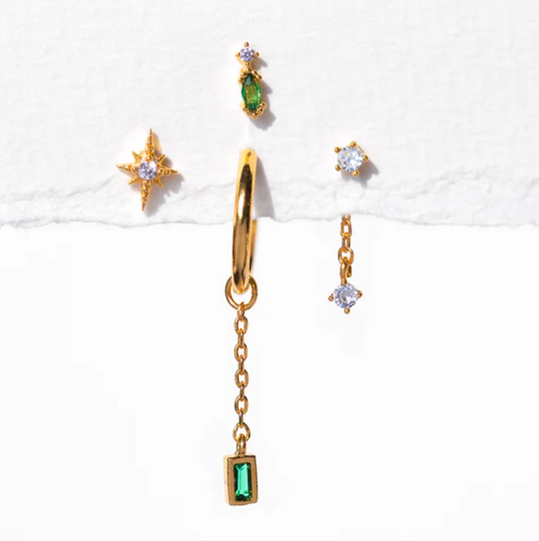 GIRLS CREW EMERALD DREAMSCAPE EARRING SET